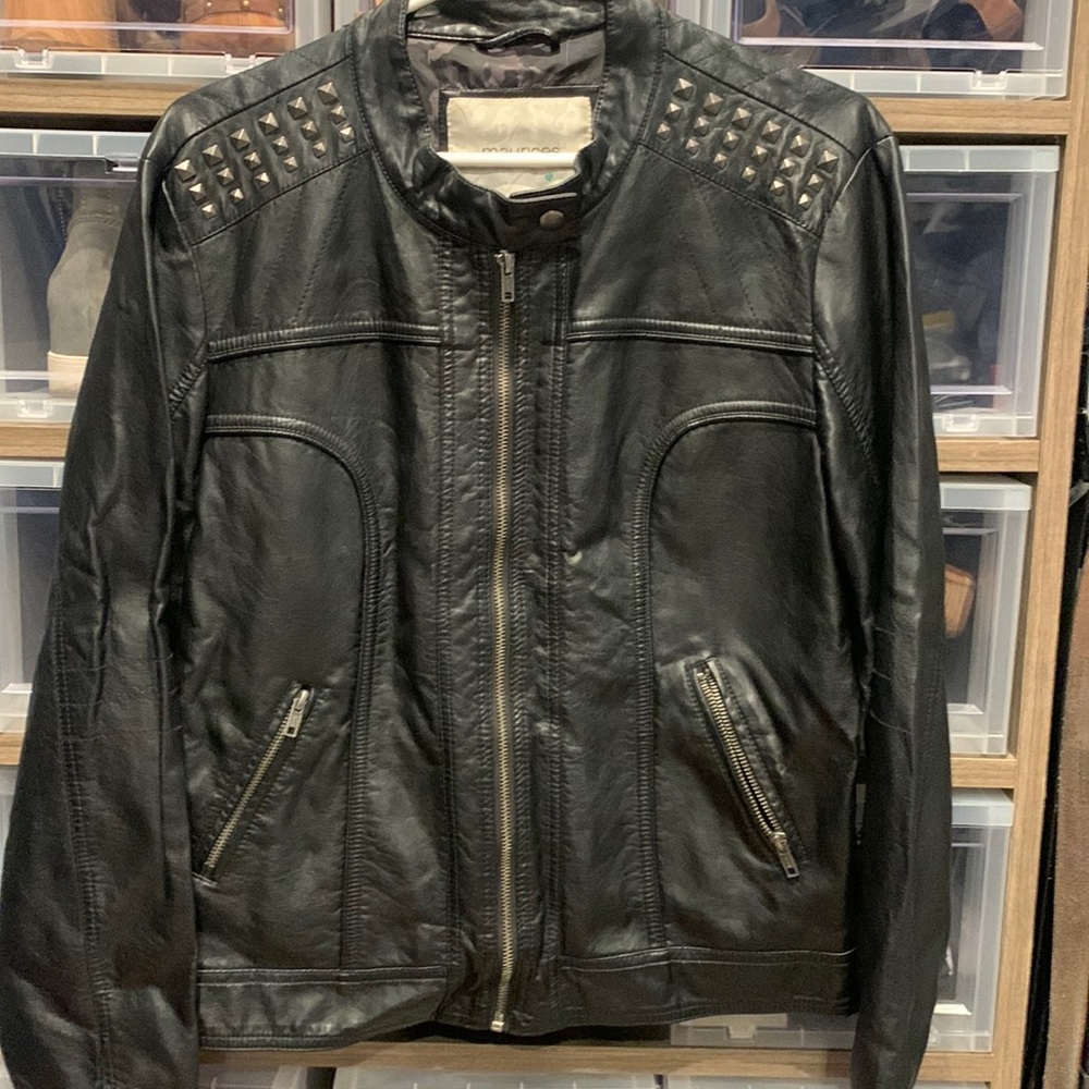 Maurices black jacket with hematite embellishments. Size XL. Lots of fun details
